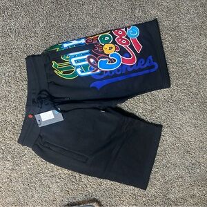 Colorful Graphic Cookies Black Men Shorts